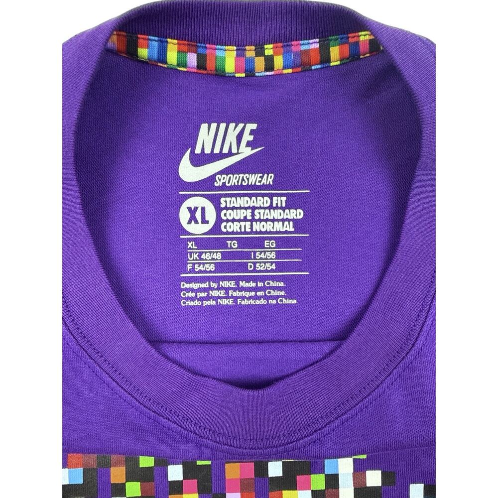 Nike Air Swoosh T-Shirt Pixel Purple Standard Fit Short Sleeve Crewneck Men’s XL - Picture 2 of 8